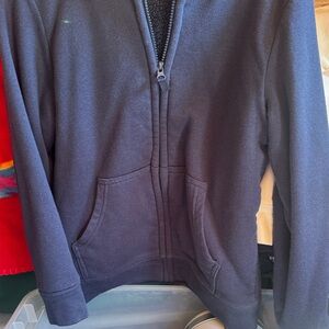 Navy Blue Zip-Up Hoodie